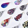  DIY Wooden Printing Dangle Earring Making Kits DIY-NB0005-67-5