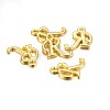 Golden Plated Alloy Letter Pendants PALLOY-J718-01G-R-2