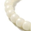 White Jade Bodhi Root Round Beaded Stretch Bracelets BJEW-B080-17-3