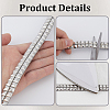 2 Yards 201 Stainless Steel Square Rivet Studed Cord DIY-GF0013-61A-6