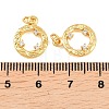 Brass Micro Pave Cubic Zirconia Charms KK-F927-25G-3