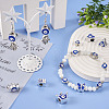 52Pcs 13 Styles Blue Evil Eye Resin European Beads RESI-TA0002-15-12