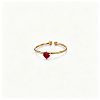 Adjustable Birthstone 304 Stainless Steel Micro Pave Cubic Zirconia Cuff Open Rings WGB2F1D-07-1