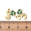 304 Stainless Steel Enamel & Rhinestone Pendants STAS-B130-01G-3-3