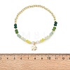 Clover Brass Charm Bracelets BJEW-JB13636-3