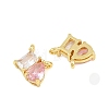 Brass Pave Cubic Zirconia Charms CU-CBA6A75-03G-05-2