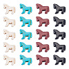 20Pcs 4 Colors Synthetic Turquoise Dyed Horse Beads G-TA0003-17-2