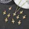 SHEGRACE Brass Clear Cubic Zirconia Charms XGRQ4G263-697G-4