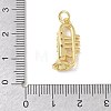 Brass Micro Pave Clear Cubic Zirconia Pendants KK-D289-01G-11-3