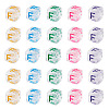 50Pcs Acrylic European Beads MACR-TADJ0001-13F-1