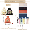 WADORN 3 Sets 3 Colors DIY Embroidery Flower Pattern Drawstring Bag Making Kit DIY-WR0002-55-2