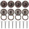 8Pcs Flower Zinc Alloy Cabinet Handles AJEW-FH0006-30A-1