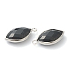 Natural Obsidian Pendants G-B009-01P-E-2