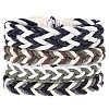 4Pcs Retro Cattlehide Leather Cord Multi-strand Bracelets for Men WGE7990-15-1