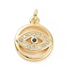 Brass Micro Pave Cubic Zirconia Pendants KK-C012-20G-1