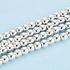 Electroplate Non-magnetic Synthetic Hematite Bead Strands X-G-Q466-3mm-02-2