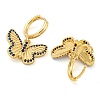 Rack Plating Brass Micro Pave Cubic Zirconia Butterfly Hoop Earrings EJEW-T021-02G-2