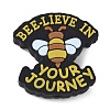 Bees Themed Food Grade Eco-Friendly Silicone Focal Beads SIL-L008-02B-1