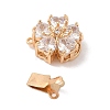 Brass Micro Pave Cubic Zirconia Box Clasps KK-B100-067G-01-2