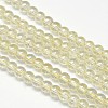 Electroplate Crystal Glass Round Beads Strands EGLA-F037-6mm-A01-2