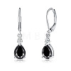 Brass Cubic Zirconia Dangle Earrings FS-WG32116-08-1