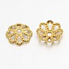 Filigree Multi-Petal Brass Bead Caps KK-N0088-07G-01-1