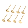 SHEGRACE Brass Round Ball Stud Earring Findings XGR0051G-39G-1