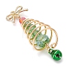 3Pcs Glass & Alloy Pendants PALLOY-JF02990-4