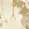 Glass Teardrop Pendant Decorations HJEW-CA0001-57-4