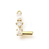 Brass Micro Pave Cubic Zirconia Pendants KK-M310-01G-12-1