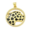 Brass Micro Pave Cubic Zirconia Pendants KK-K354-09D-G-1