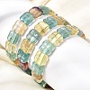Natural Fluorite Beaded Stretch Bracelets for Women Men BJEW-D461-02C-1