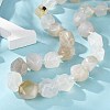 Natural White Agate Nuggets Beaded Necklaces for Women Men NJEW-K388-01S-5