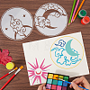 12Pcs 12 Styles Moon & Cloud & Star PET Plastic Hollow Out Drawing Painting Stencils Templates DIY-WH0349-200-4