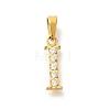 Ion Plating(IP) 304 Stainless Steel Micro Pave Cubic Zirconia Pendants STAS-H228-02G-01-1