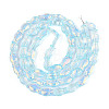 Transparency Electroplate Glass Beads Strands GLAA-T023-40A-03-2