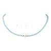 Glass Beads with Pearl Necklaces NJEW-JN04682-01-1