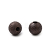 Red Copper Color Brass Textured Round Beads X-EC247-NFR-2