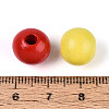 Autumn Spray Painted Schima Wood Beads WOOD-T033-03M-01-3