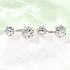 Brass Micro Pave Cubic Zirconia Stud Earrings EJEW-D351-13P-01-5