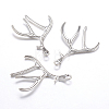 Tibetan Style Alloy Deer Antler Pendants LS-TIBEP-S261-AS-LF-1