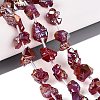 Dyed Electroplate Raw Rough Natural Amethyst Beads Strands G-Q610-05C-1