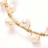 Natural Pearl Braided Bangle for Girl Women BJEW-JB06830-02-4