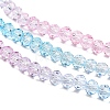Transparent Painted Glass Beads Strands X1-DGLA-A034-T3mm-A22-4