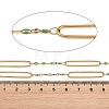 304 Stainless Steel Enamel Dapped Chain Oval Link Chains CHS-K021-15G-11-3