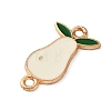Fruit Theme Alloy Enamel Connector Charms AL-CBA95F4-01KCG-05-2