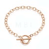 201 Stainless Steel Cable Chain Bracelets for Men Women BJEW-N036-01G-1
