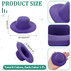  8Pcs 8 Colors EVA Cloth Round Fascinator Hat Base for Millinery AJEW-NB0005-58-2