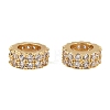 Brass Micro Pave Cubic Zirconia European Beads ZIRC-D026-07G-3