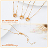 FIBLOOM 10Pcs 5 Style 304 Stainless Steel Ring Knot Pendant Necklaces Set for Women NJEW-FI0001-23-4